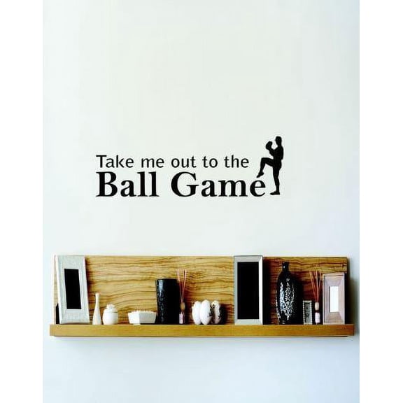 Custom Designs Take Me Out To The Ball Game Image Boy Quote Bathroom 10 X20" -
