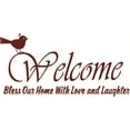 thumbnail image 1 of Custom Designs Welcome Bless Our Home W Love & Laughter Sign 12 X 36 Inches, 1 of 1