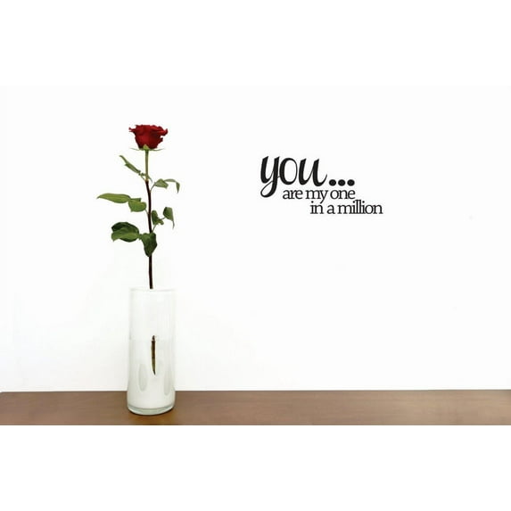 Custom Designs You Are My One In A Million Text Lettering Love Life Quote 10 X20"