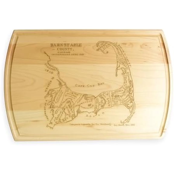 Custom Detailed Cape Cod State Wood Cutting Board$$Home Decor, Kitchen, & Other