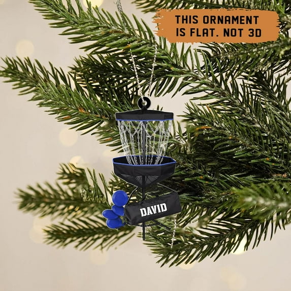 Custom Disc Golf Ornaments 2025 Gift for Disc Golf Lover Disc Golf Ornament for Christmas Xmas Disc Golf Ornament Golfer Gift (DG18) - 3402 (Blue)