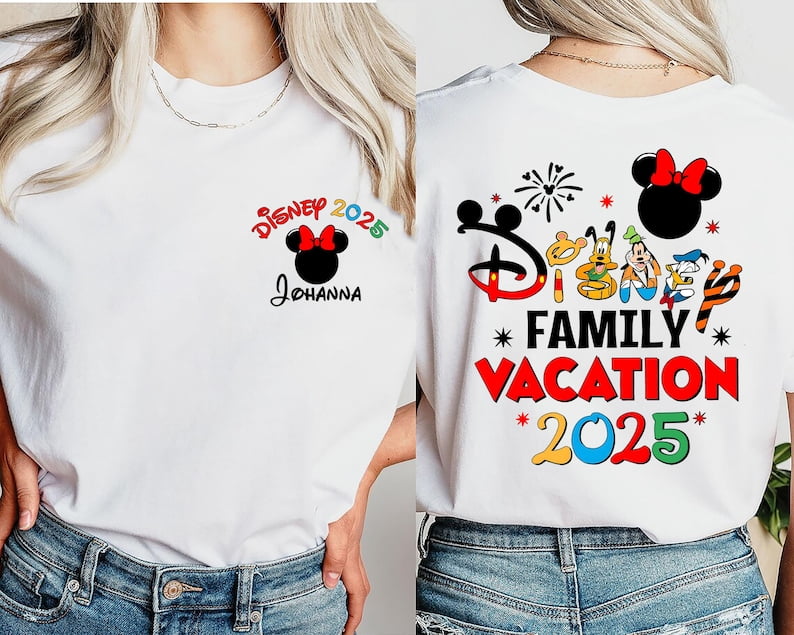 Custom Disney Family Vacation 2025 Shirt, Disneyland 2025 Sweatshirt