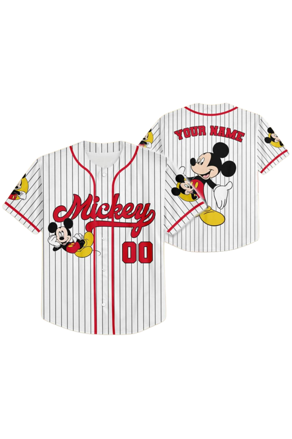 Custom Disney Mickey Mouse Jersey for Family - Matching Disneyland Jersey, Birthday Outfit, Personalized Name & Number, Mickey Mouse Park