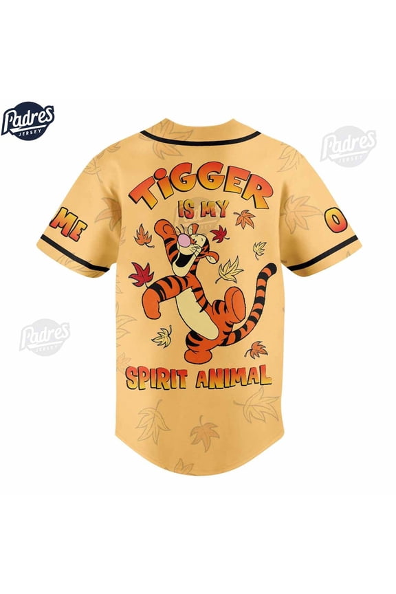Custom Disney Tigger Is My Spirit Animal Winnie The Pooh Baseball Jersey