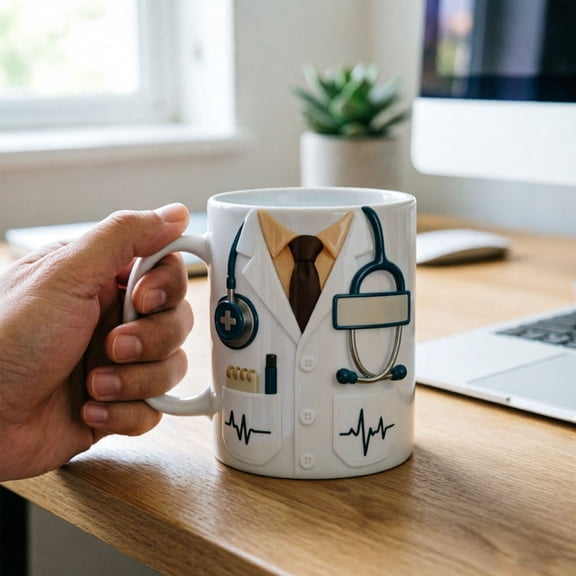 Custom Doctor Mug,Personalized Medical Effect Printed Mug with Name,Doctors Day Appreciation Gifts,Doctors Graduation Gift Idea,Nurse & Physician Coffee Cup,Medical Gift(Black)