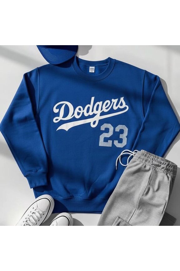 Custom Dodgers Sweatshirts: Personalized LA Baseball Fan Tee