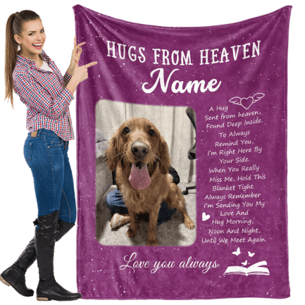 Custom Dog Blankets Made of 280Gsm, Personalized with Pet Photos, Fleece Material, Custom Photo Throws, Gifts for Dog Dads, Presents for Pet Lovers, And Memorial Gifts