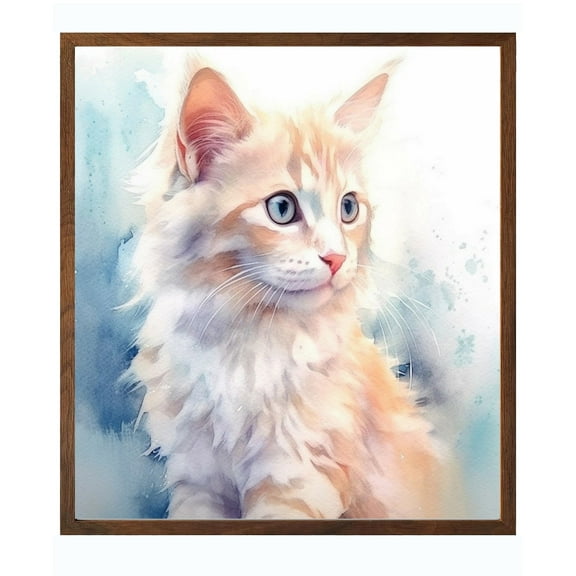 Custom Dog Cat Watercolor Painting Personalized Pet Portrait with Your Photo To Canvas Print Dog Cat Picture Framed Wall Art