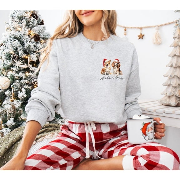 Custom Dog Mom Sweatshirt, Custom Dog Dad Shirt, Christmas Dog Sweatshirt, Christmas Gifts, Retro Dog Shirt, Personalized Pet Tee