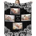 thumbnail image 1 of Custom Dog Photo Blanket - Personalized Picture Blankets for Pets Dog Lover - Customized Gifts Using My Own Photos - Fleece Flannel Plush Microfiber Blanket for Couch Bed Sofa (6 Photos Collage), 1 of 6