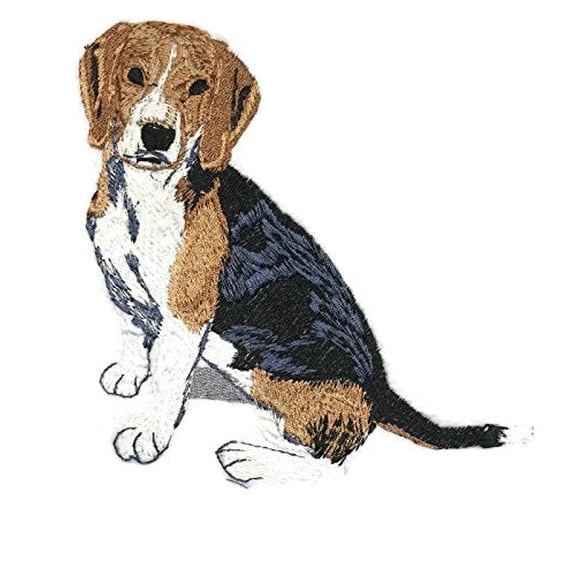 Amazing Custom Dog Portraits [ Beaglel ] Custom and Unique] Embroidered Iron on/Sew Patch (5.5" x 4.7") [Made in USA]