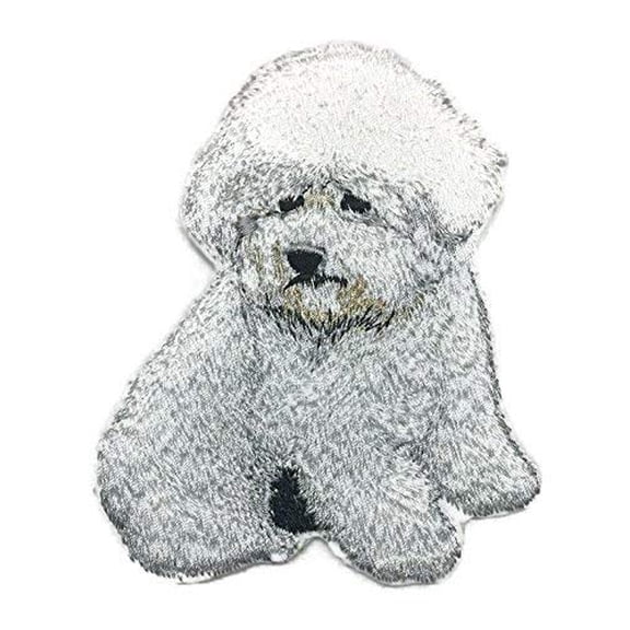 Custom Dog Portraits[Bichon Frise ]Custom and Unique] Embroidered Iron on/Sew patch [3.6"4.5"]