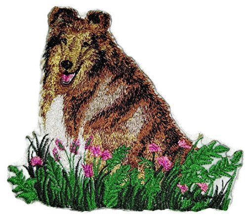 Custom Dog Portraits[Border Collie] Embroidered Iron On/Sew Patch [5" x 4.5]]