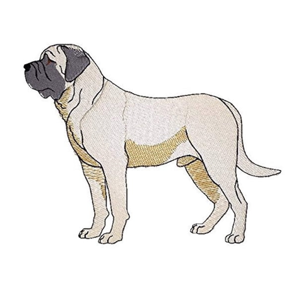 Custom Dog Portraits [Bullmastiff ] Embroidery Iron On/Sew patch [5" x 3.9"]
