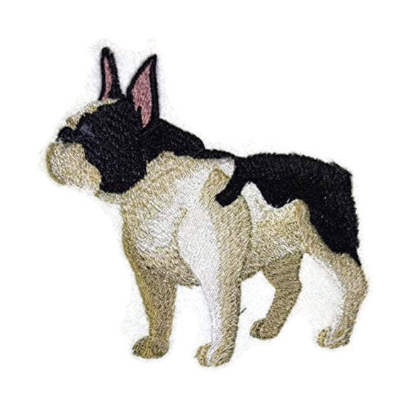 Custom Dog Portraits [French Bulldog ] Embroidery Iron On/Sew patch [4.5" x 4"]