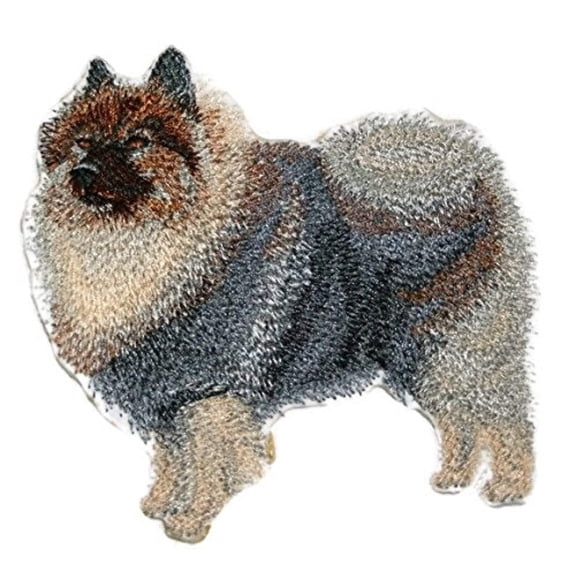 Custom Dog Portraits [Keeshond ] Embroidery Iron On/Sew patch [5.4" x 4.8"]