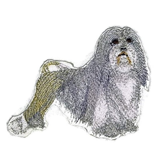 Custom Dog Portraits [ Lowchen ] Embroidery Iron On/Sew patch [4.5" x 4.2"]