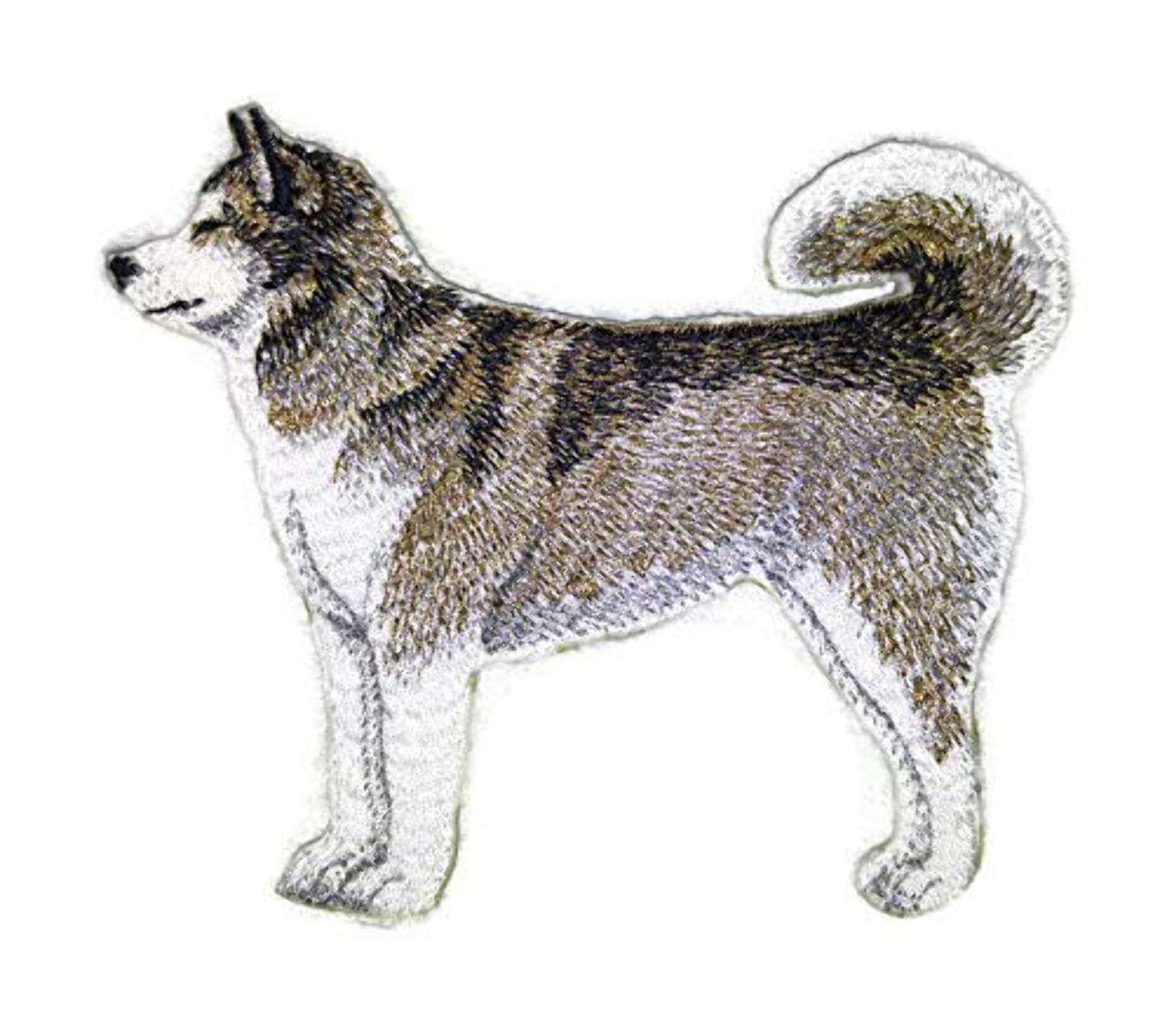 Custom Dog Portraits [Malamute ] Embroidery Iron On/Sew Patch [4.5" x 4.2"]