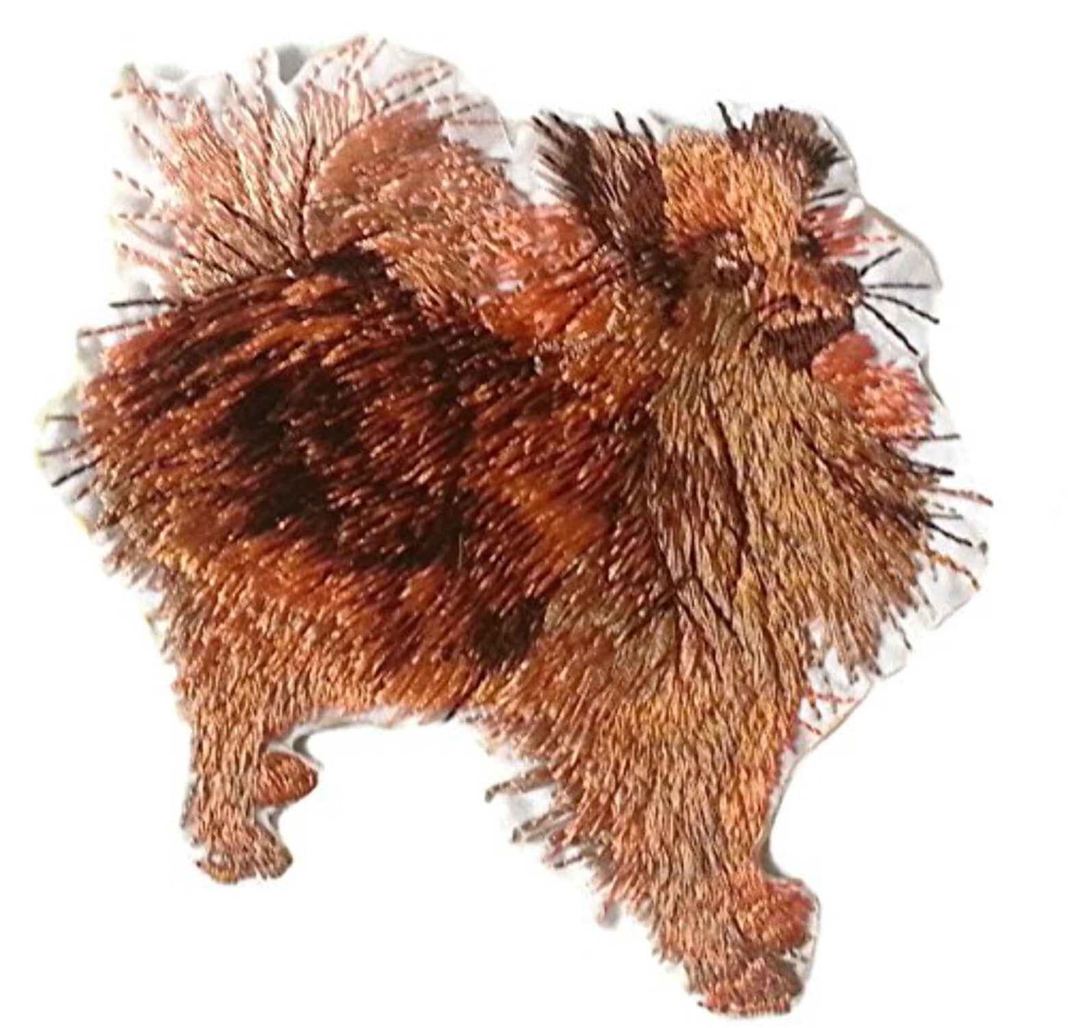 Custom Dog Portraits[Pomeranian] Embroidered Iron On/Sew patch [4." x 4.5"]