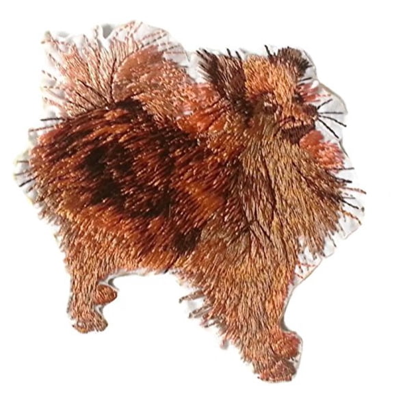 Custom Dog Portraits[Pomeranian] Embroidered Iron On/Sew patch [4." x 4.5"]
