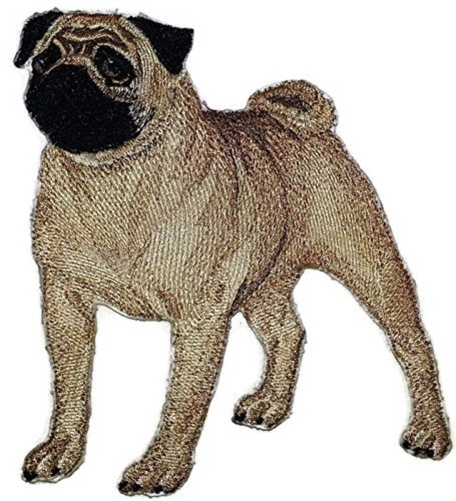 Custom Dog Portraits[Pug ] Embroidered Iron On/Sew Patch [6" x 5.5"]