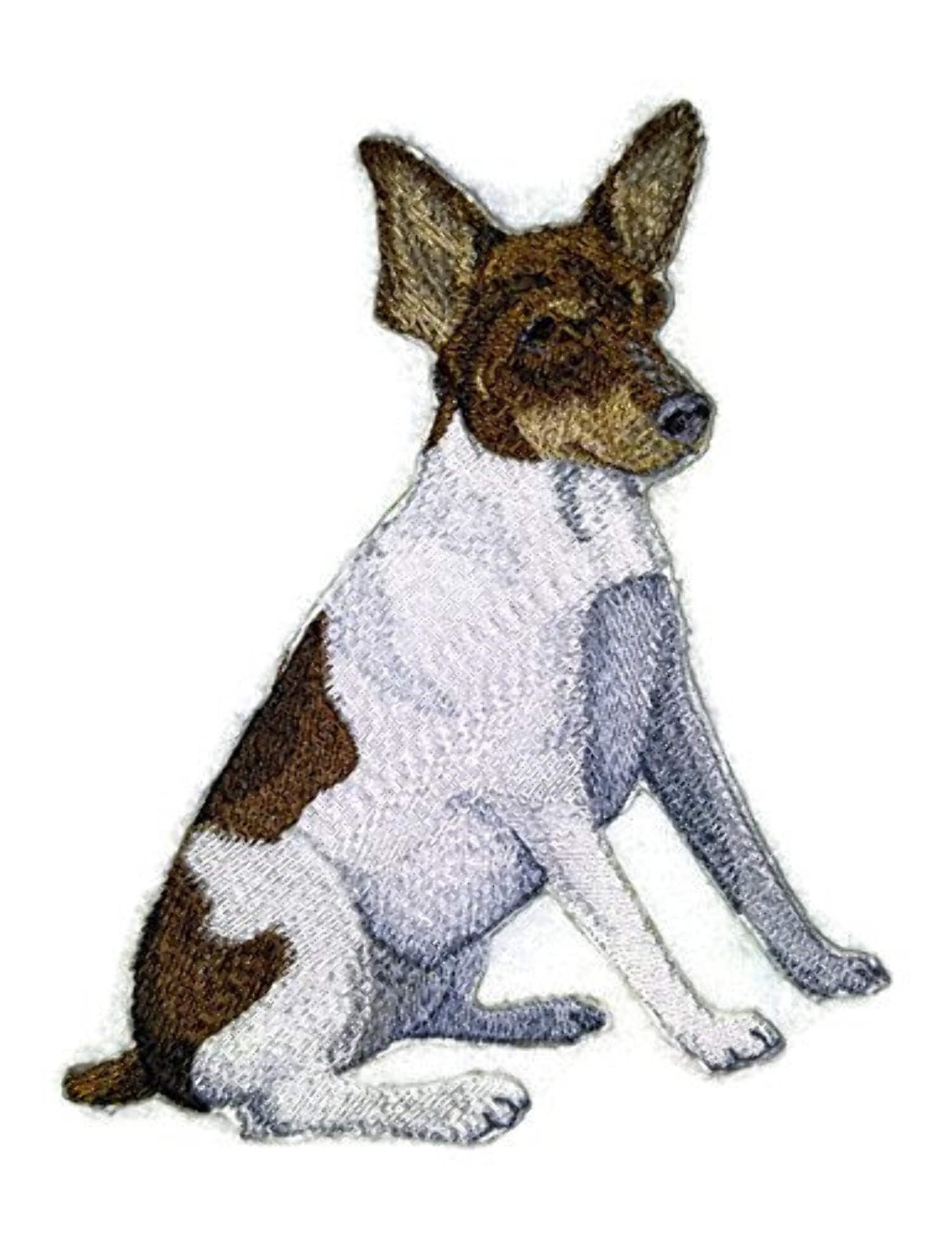Custom Dog Portraits[Toy Fox Terrier] Embroidered Iron On/Sew patch [5.5" x 4.5]]