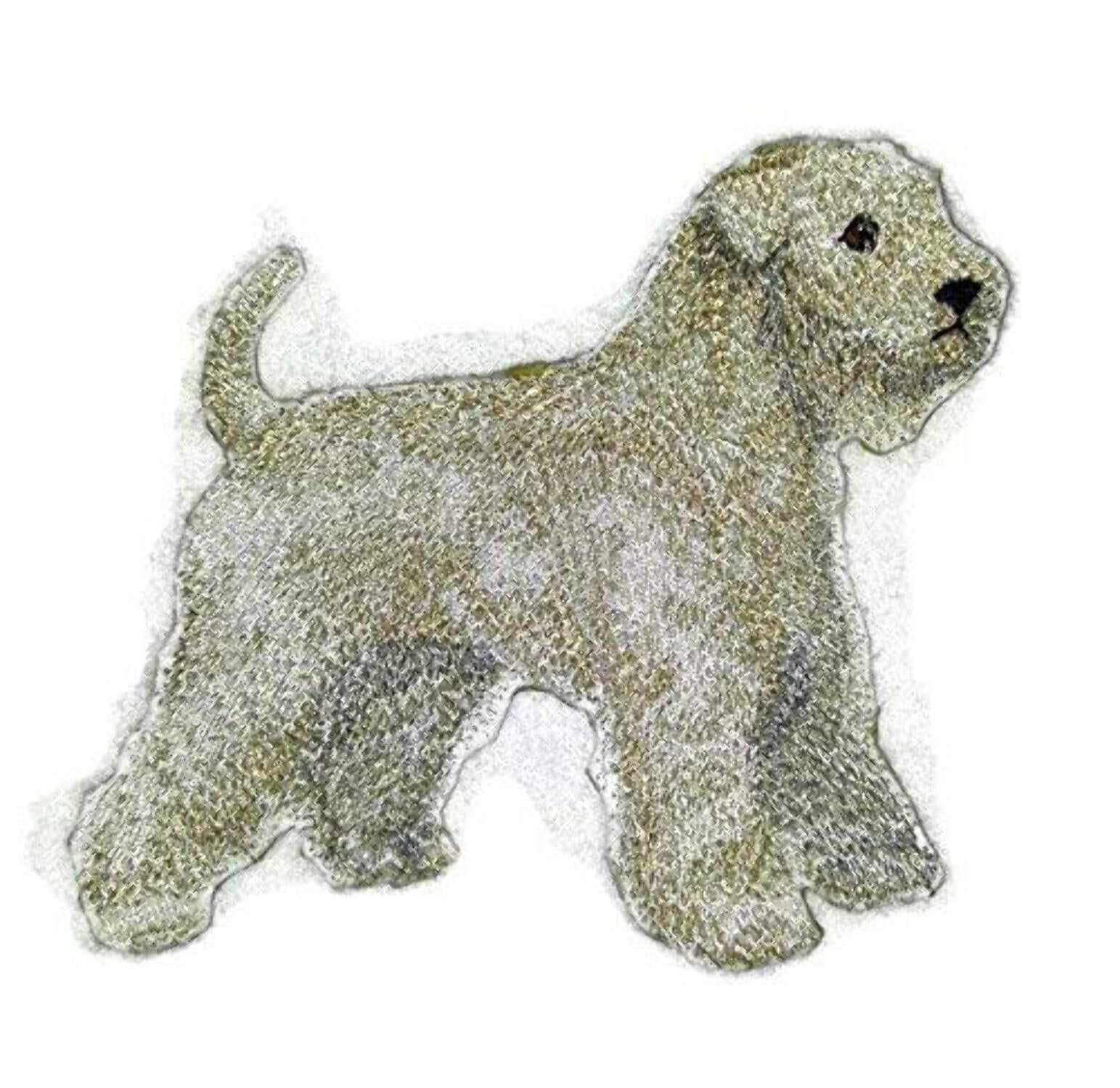 Custom Dog Portraits[Wheaten Terrier ] Embroidered Iron On/Sew Patch [5." x 4.8]]