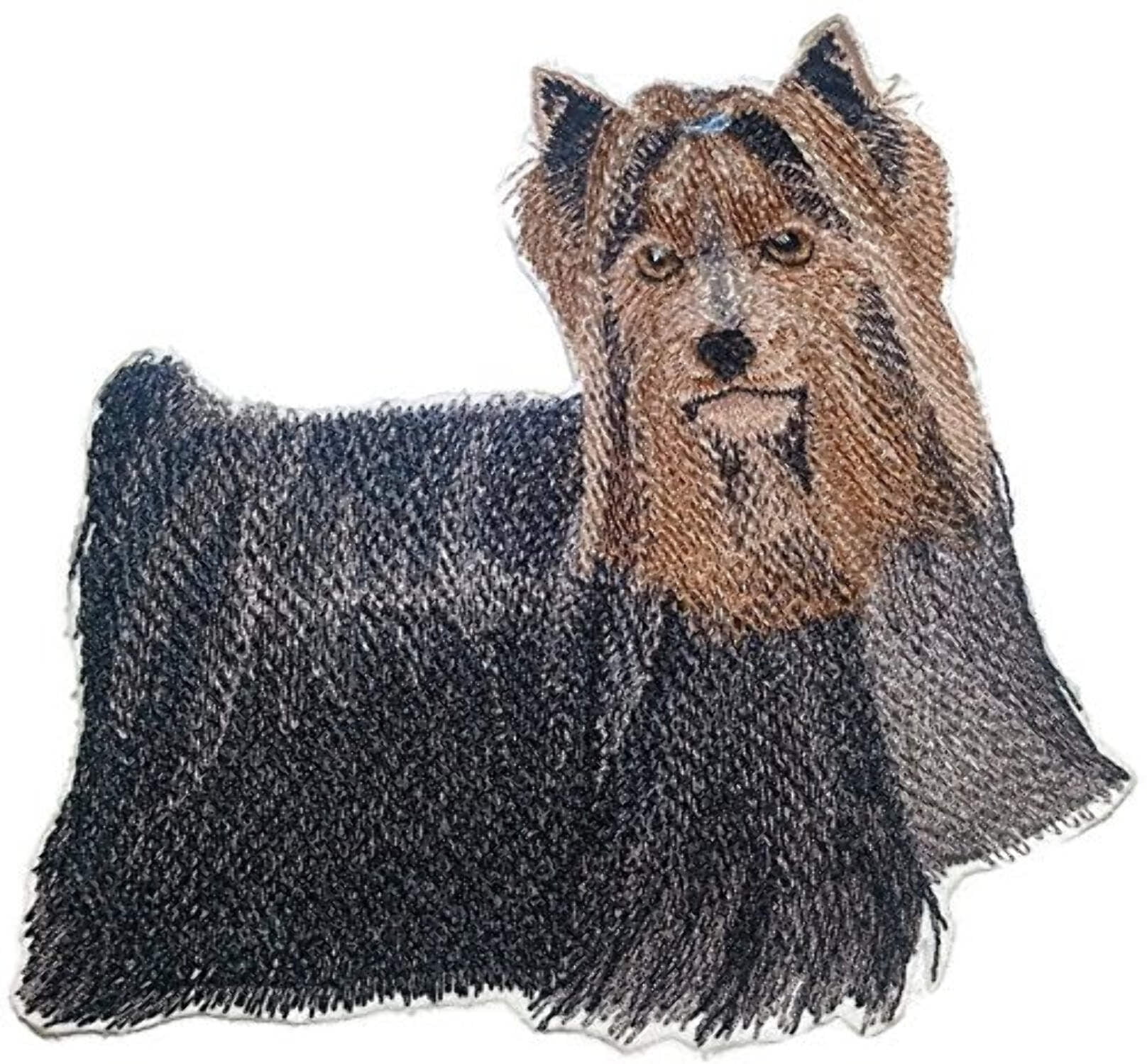 Custom Dog Portraits[Yorkshire Terrier] Embroidered Iron On/Sew patch [5" x 4]]