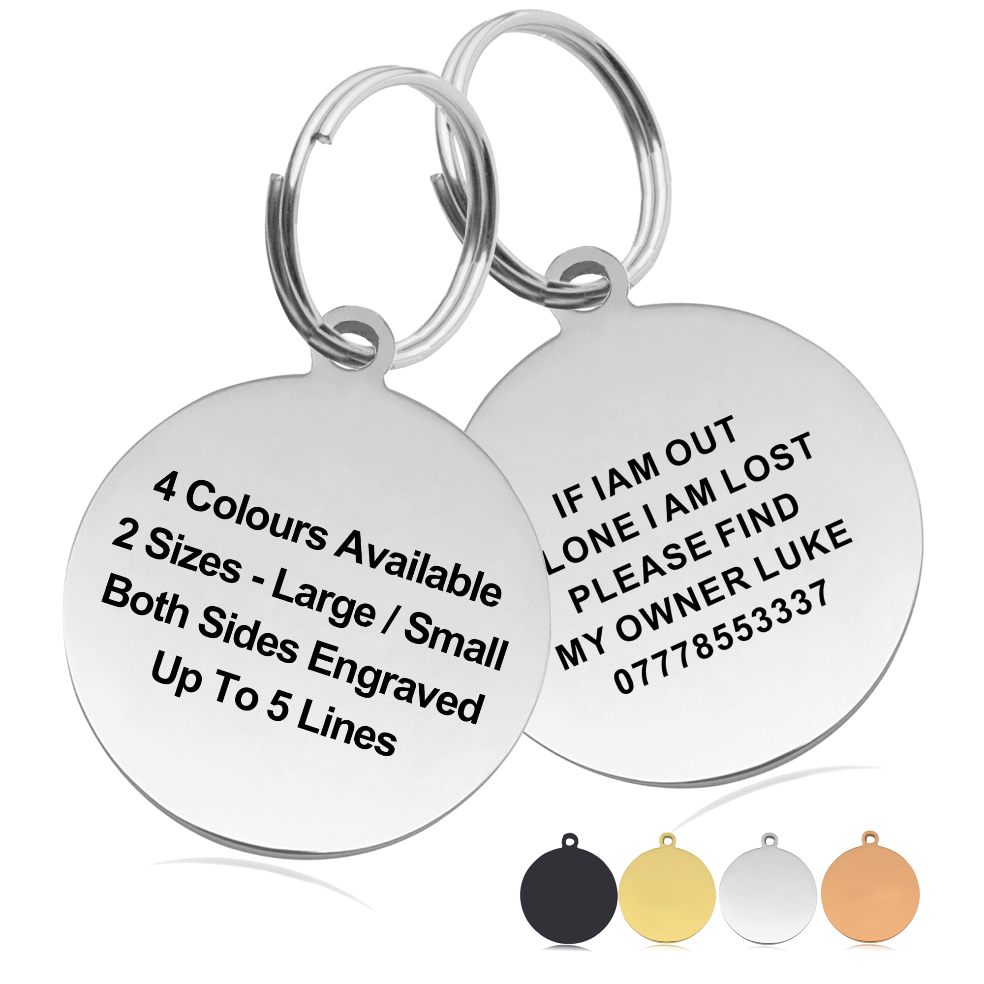 Engraved collar tags sale