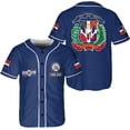 thumbnail image 1 of Custom Dominican Jersey for Men Dominican Baseball Jersey Dominican Baseball Jersey Dominicana Shirt Dominican Flag Jersey (Navy, XL), 1 of 10
