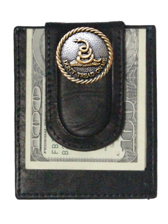 Custom Don't Tread On Me Paul and Taylor Money Clip Wallet Black