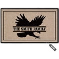 Custom Door Mat Personalized Family Name Eagle Doormat Indoor/Outdoor