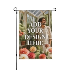 Custom Double Sided Personalized Garden Flag With Photo Name Text Logo For Yard Home Outdoor Decor 12x18 in