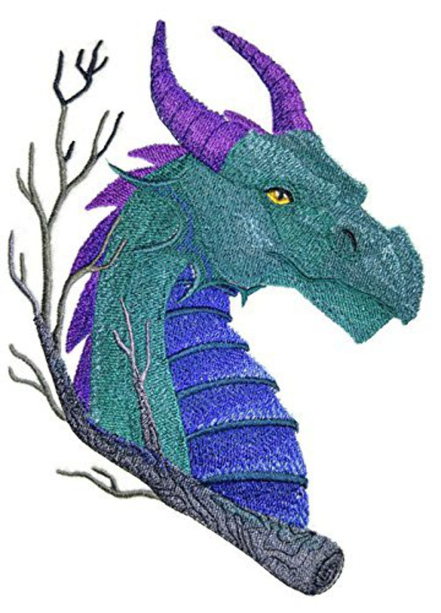 Custom Dragon Power Embroidery Iron On/Sew Patch [7.8" X 5.73"]