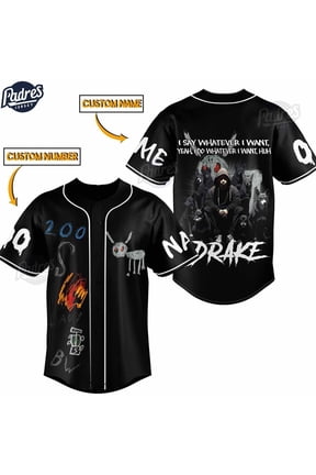 Custom Drake Black Baseball Jersey Style