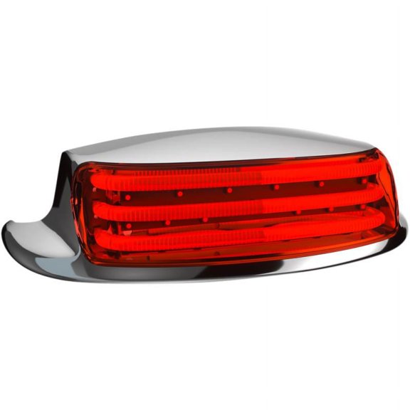 Custom Dynamics PB-FT-TOUR-R-C Probeam Rear Fender Tip Lights - Chrome, Finish, Red Lens