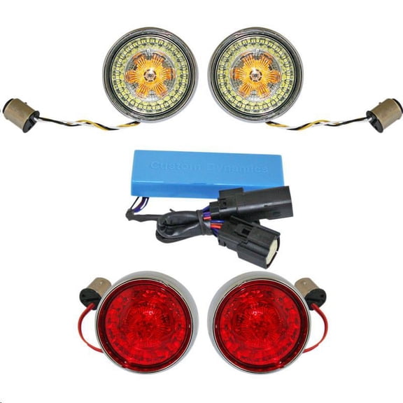 Custom Dynamics PB-SS-BB-C Probeam Bullet Bezel Turn Signal Conversion Kit - Chrome