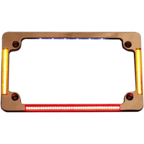 Custom Dynamics TF04-B Flat All-In-One License Plate - Black