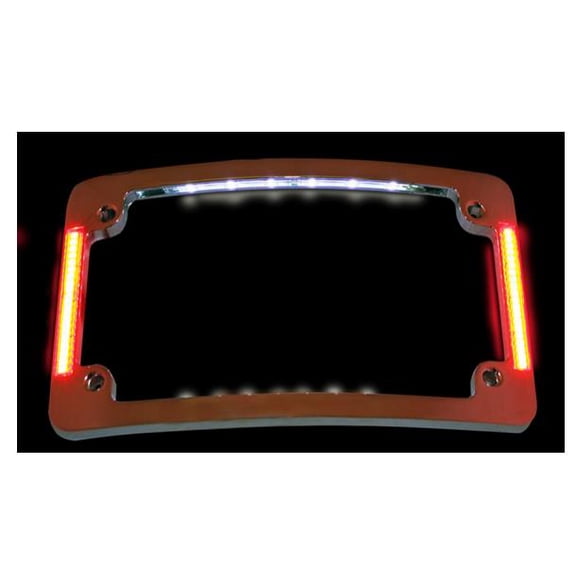 Custom Dynamics TF06-C Tri-Radius Horizontal All-In-One License Plate - Chrome