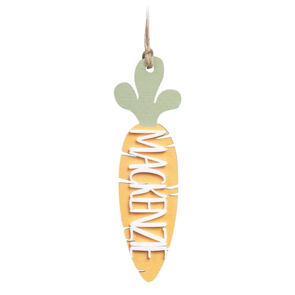 Custom Easter Name Tags Wooden Carrot Shaped, Durable, Reusable, Ideal for Kids, Teens, Babies, Easter Decorations