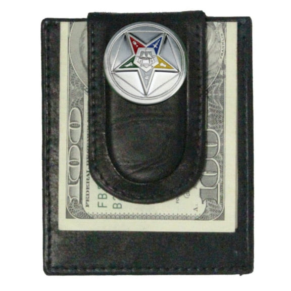 Custom Eastern StarPaul and Taylor Money Clip Wallet Black