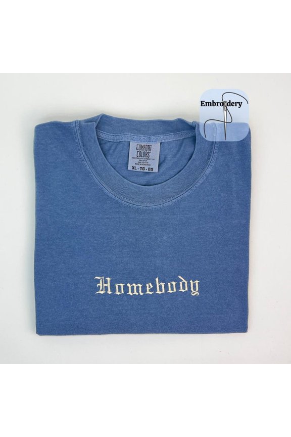 Custom Embroidered Comfort Colors Tshirt, Personalized Embroidered Shirt, Minimalistic Your Text Tee, Varsity Embroidery Outfit, Mothers day