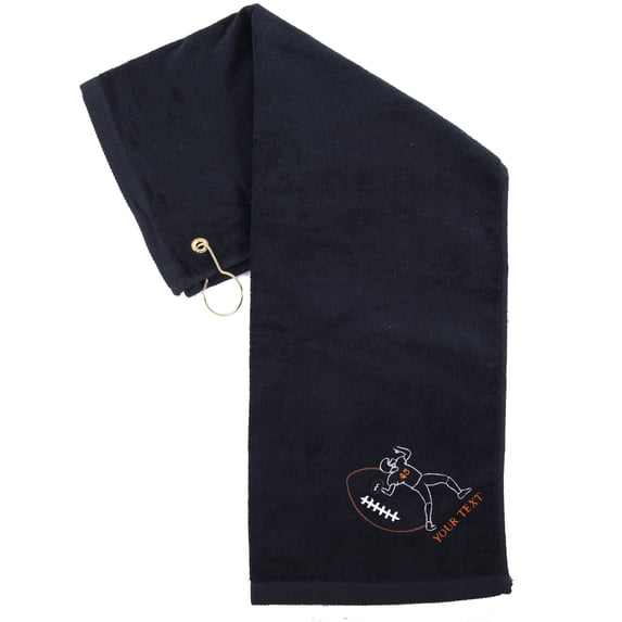 Custom Embroidered Football Towels, Wholesale Football Cooling Towels - Quaterback