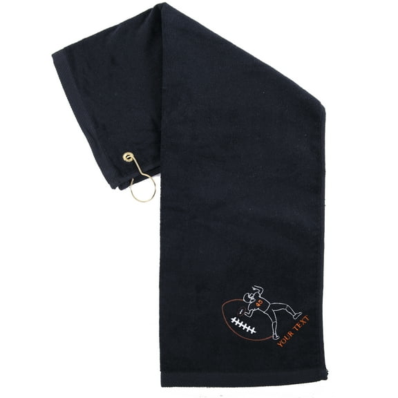 Custom Embroidered Football Towels, Wholesale Football Cooling Towels - Quaterback