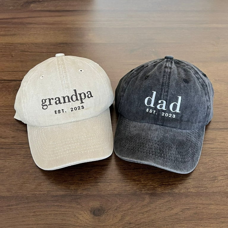 Custom Embroidered Hat, Grandpa Cap With Date, Dad Hat, Vintage