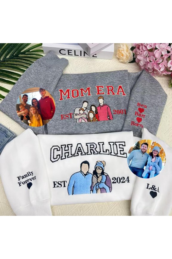 Custom Embroidered Portrait, Sweatshirt