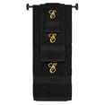 thumbnail image 1 of Custom Embroidered Terry Cotton Ring Spun Bath Towel, Hand Towel And Washcloth Set - Black Towel Set, Gold Fancy Script Initial E, 1 of 4