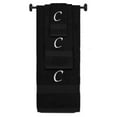 thumbnail image 1 of Custom Embroidered Terry Cotton Ring Spun Bath Towel, Hand Towel And Washcloth Set - Black Towel Set, Silver Chancery Initial C, 1 of 4