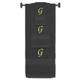 thumbnail image 1 of Custom Embroidered Terry Cotton Ring Spun Bath Towel, Hand Towel And Washcloth Set - Charcoal Towel Set, Gold Chancery Initial G, 1 of 1