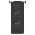 thumbnail image 1 of Custom Embroidered Terry Cotton Ring Spun Bath Towel, Hand Towel And Washcloth Set - Charcoal Towel Set, White Fancy Script Initial N, 1 of 1